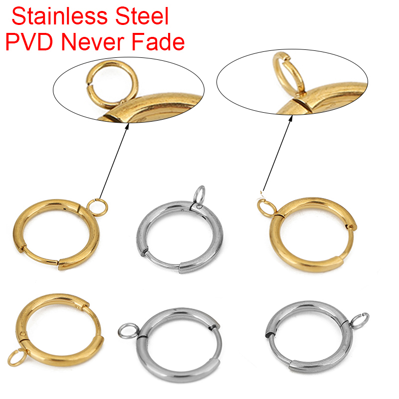 Jewelry Making Wire - 10 個 PVD ​​決してフェードイヤリングフック作る 16 ミリメートル低刺激性ステンレス鋼イヤリングクラスプワイヤージュエリー所見用品