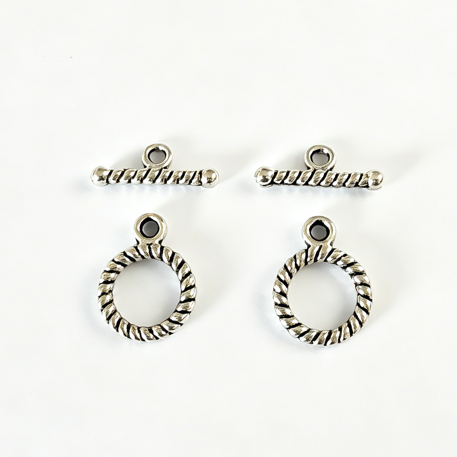 Jewelry Making Rings - 30セット リング：10.3mm バー：14mm 穴：1.8mm ラウンドトグルクラスプ DIYジュエリー作成用