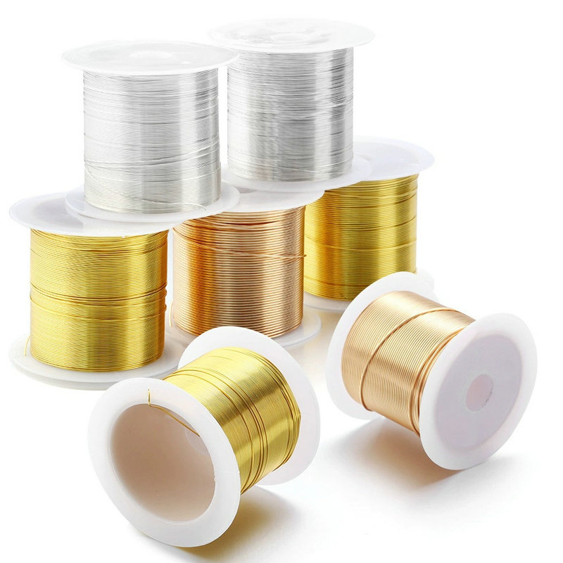 Jewelry Making Thread - 0.3-1.0 ミリメートルジュエリー銅線変色しにくいジュエリービーズワイヤーブレスレットネックレスクラフトジュエリーメイキング用品