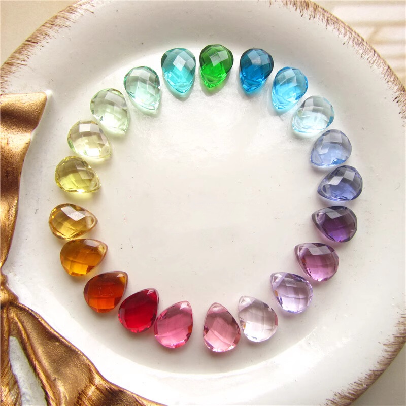 Jewelry Making London - 5 個ロンドンブルー colorfu クォーツドロップペアファセット 9-9.5 ミリメートル