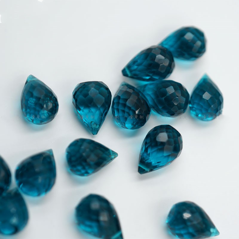 Jewelry Making London - 10 個 AA ルースビーズ ロンドンブルー クォーツ