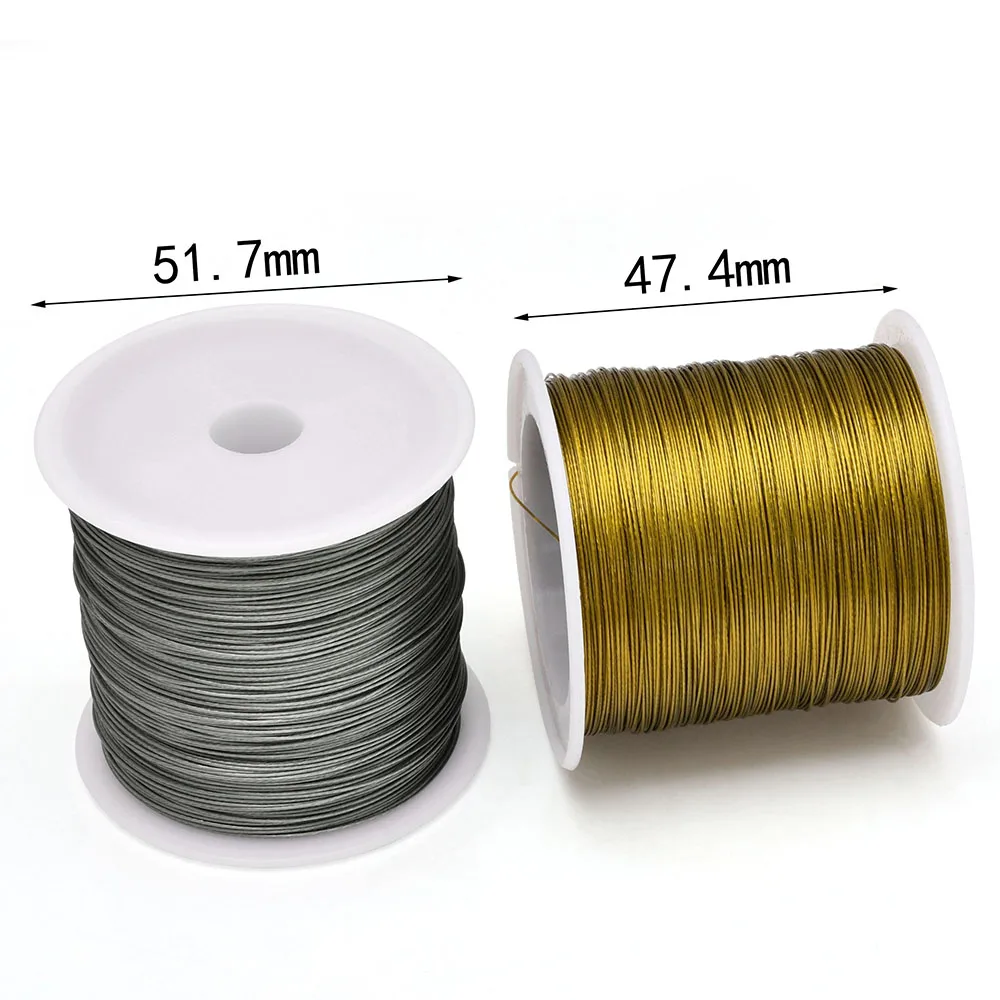 Jewelry Making Thread - 328フィート/100メートル 7本撚りステンレス鋼ビーズストリングワイヤー ジュエリー製作用クラフトワイヤー
