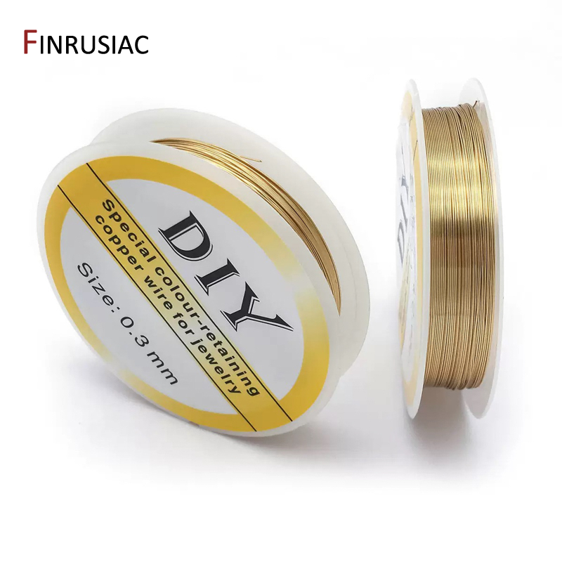 Jewelry Making Thread - 14K金メッキ銅線、ジュエリー製作用、ビーズワイヤー、ジュエリーコード、DIYジュエリー材料アクセサリー用ワイヤー