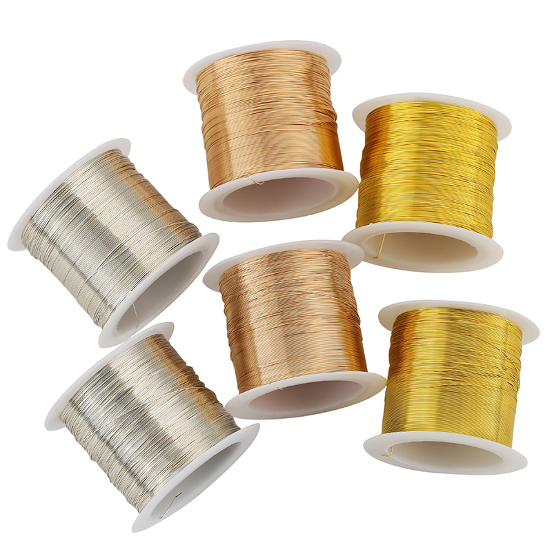 Jewelry Making Thread - 100メートル銅ステンレス鋼ブレスレットコードビーズワイヤーライン0.3 0.4 0.45mm強力ネックレス紐糸ジュエリー製作