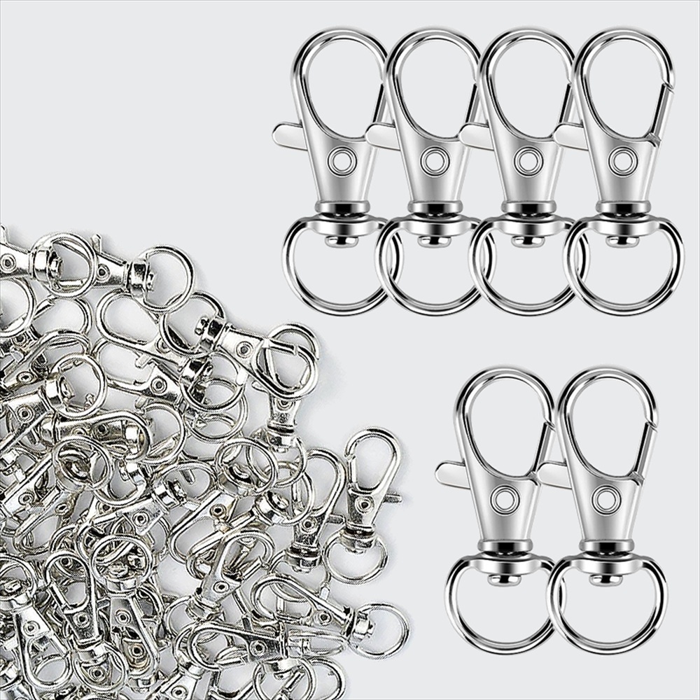 25-200個入り メタルスイベルスナップフック ロブスター - Jewelry Making Rings のレビューと価格