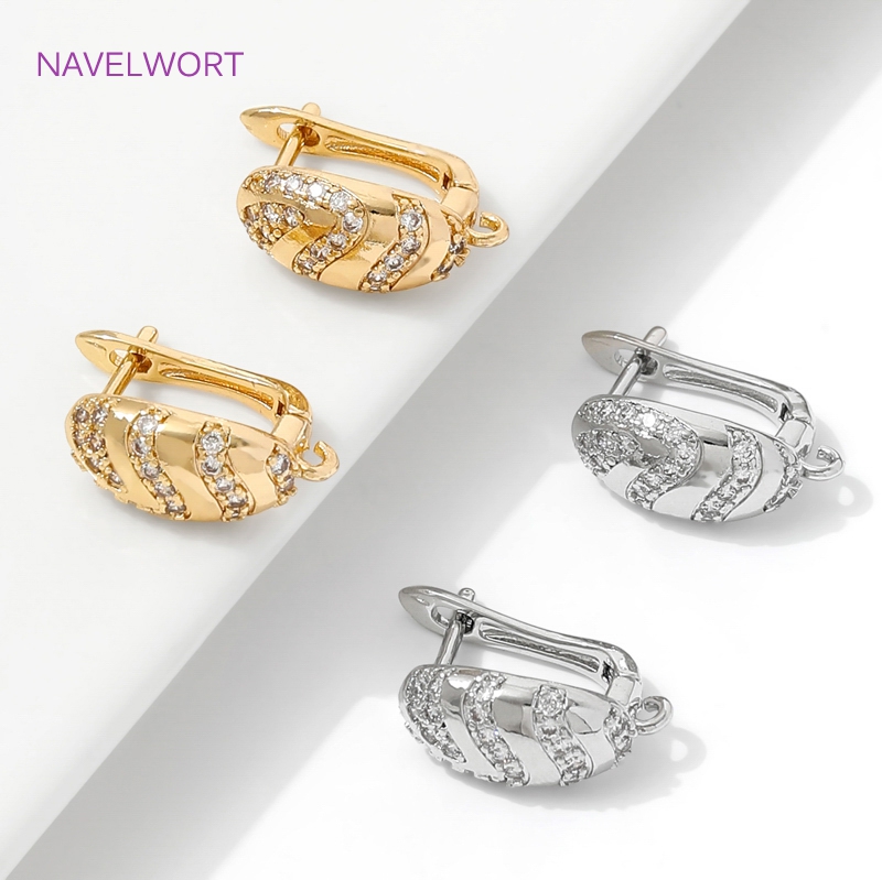18K ゴールドメッキ真鍮イヤーワイヤーファスナー、象嵌ジル - Jewelry Making Items のレビューと価格
