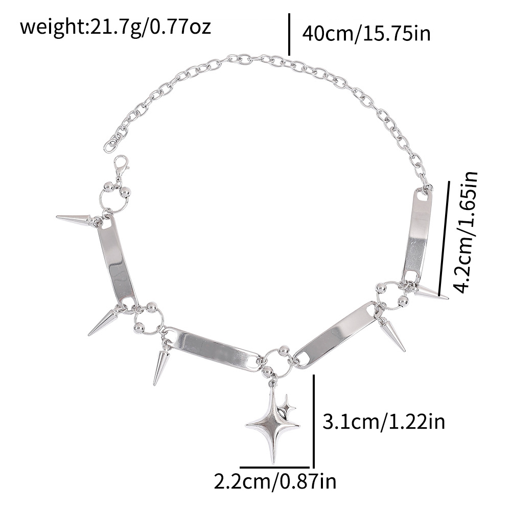 パンクスターリベットチョーカー、ロックジュエリー、Y2kアク - Jewelry Making Rings のレビューと価格