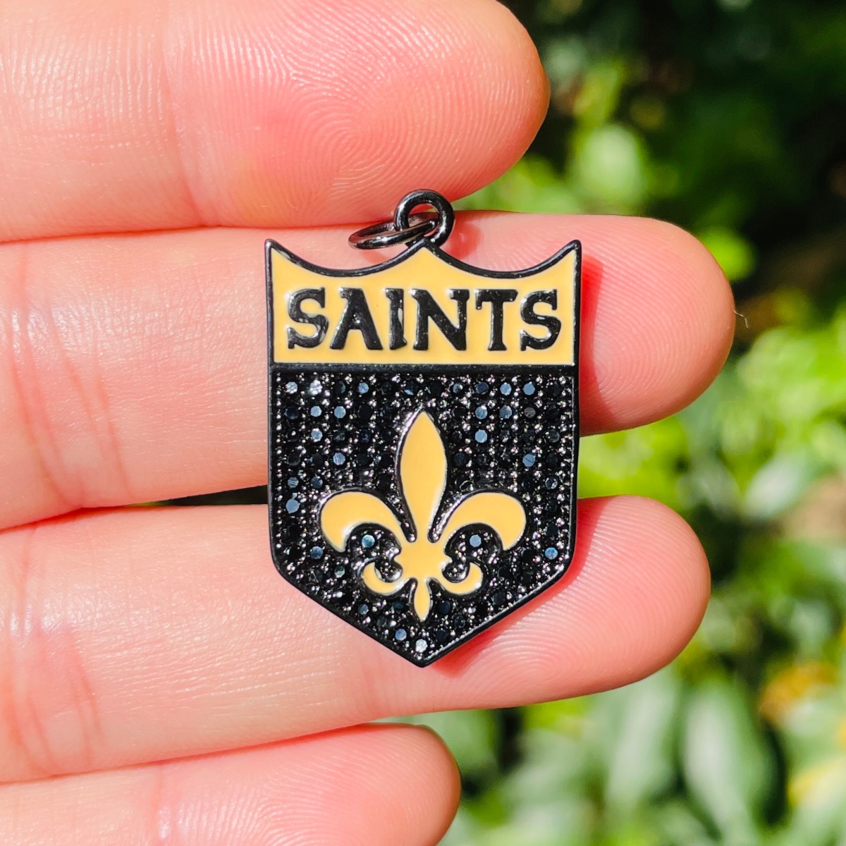 女性用チェーンペンダント,5個,マイクロ舗装,ガラス,サッカ - Jewelry Making New Orleans のレビューと価格