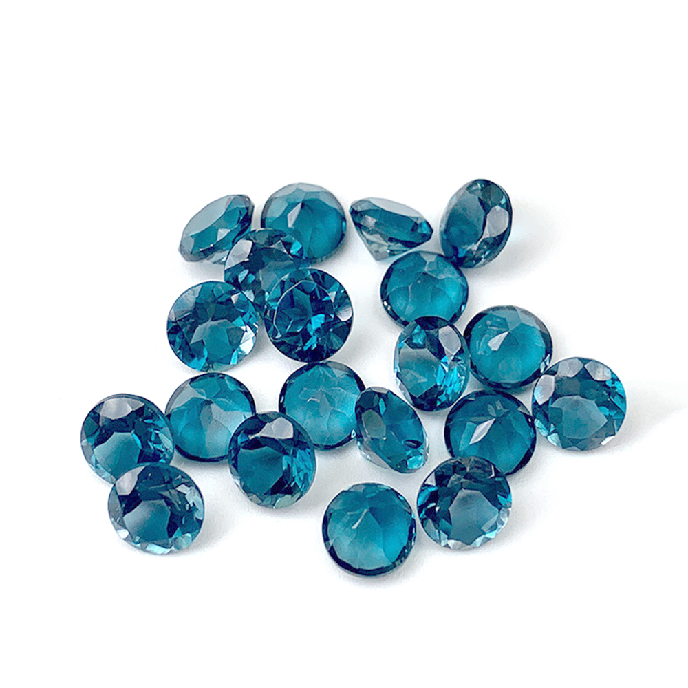 半貴石天然石トパーズロンドンブルーラウンド 1.0 ミリメー - Jewelry Making London のレビューと価格