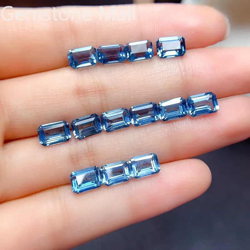 エメラルド カット ナチュラル トパーズ 4 ミリメートル  - Jewelry Making London のレビューと価格