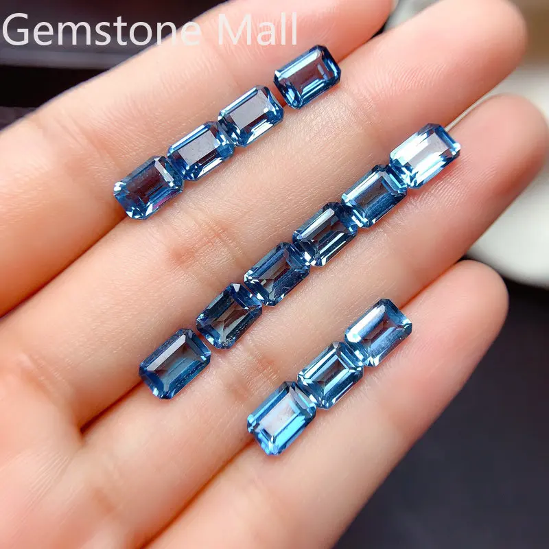 エメラルド カット ナチュラル トパーズ 4 ミリメートル  - Jewelry Making London のレビューと価格