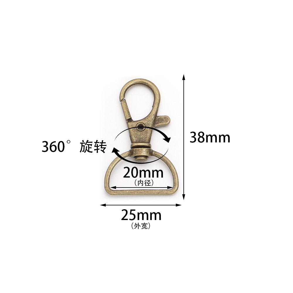 10個/ロット メタルスイベルクラスプ Dリング付き ランヤ - Jewelry Making Rings のレビューと価格