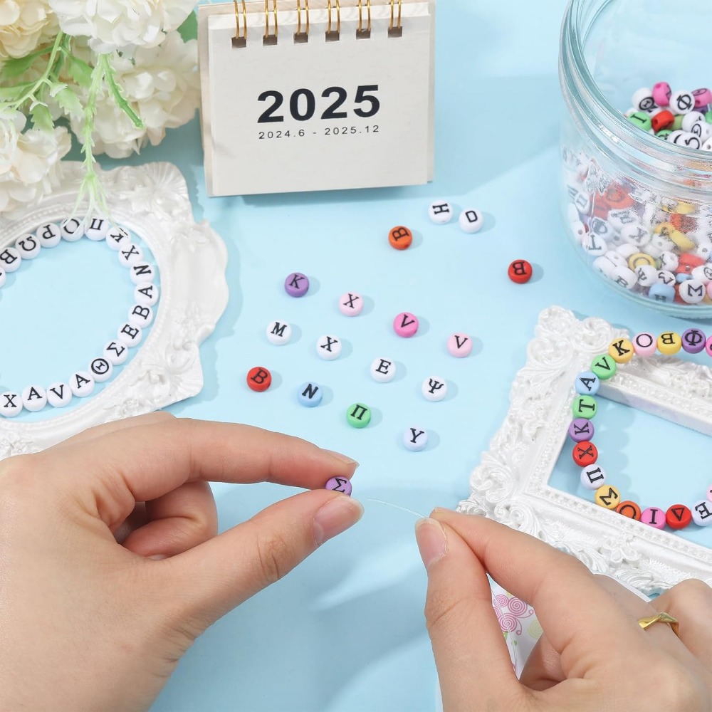 ジュエリー作り用のギリシャ文字ビーズ,ストレッチブレスレット - Jewelry Making Thread のレビューと価格
