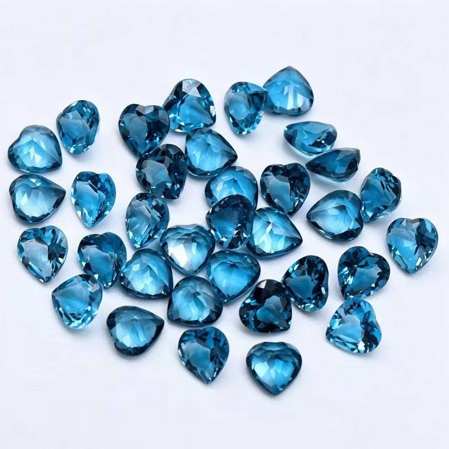 ナチュラルハートカット ロンドンブルートパーズ ルースストー - Jewelry Making London のレビューと価格