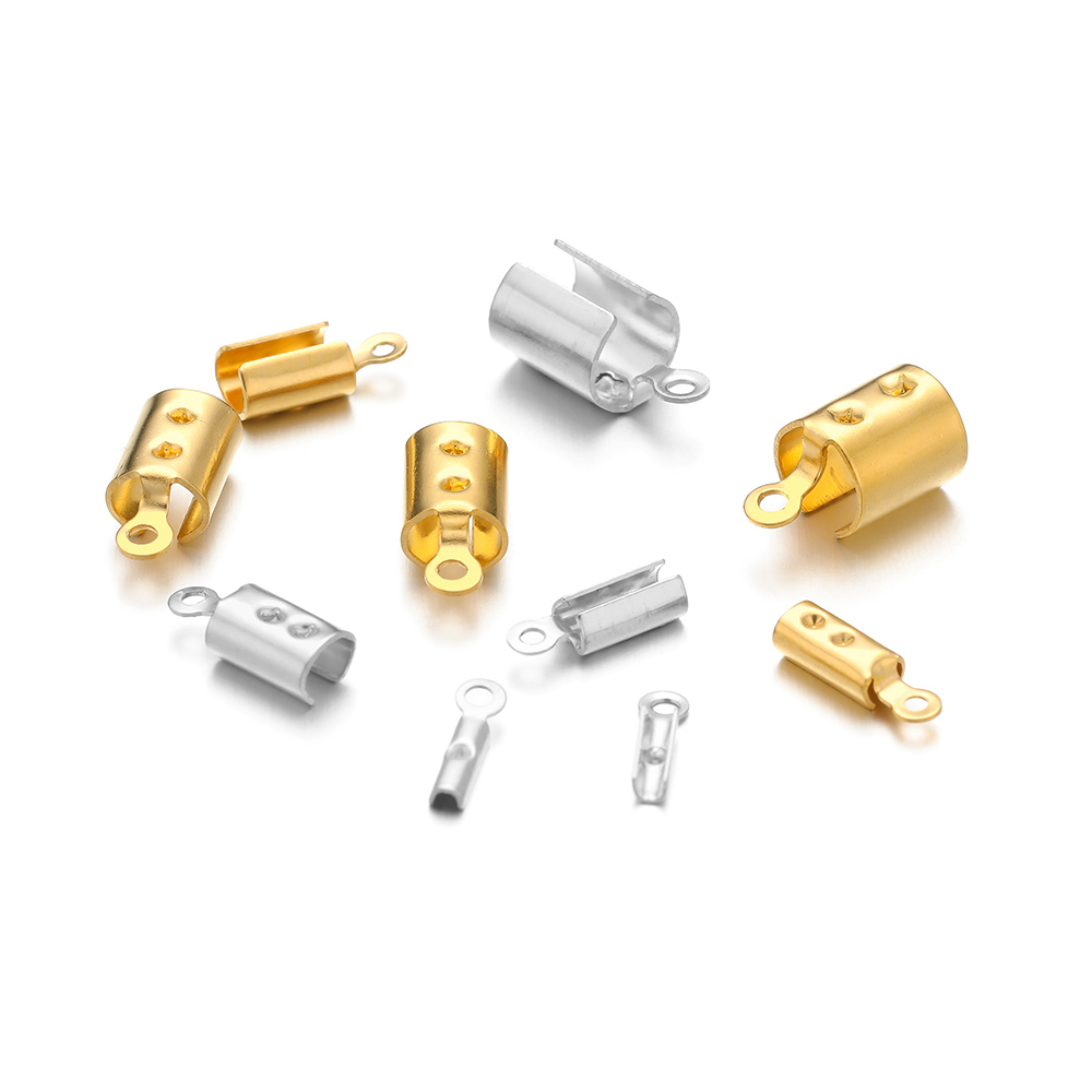 50 個のステンレス鋼高品質圧着エンドビーズキャップレザーコ - Jewelry Making Class のレビューと価格