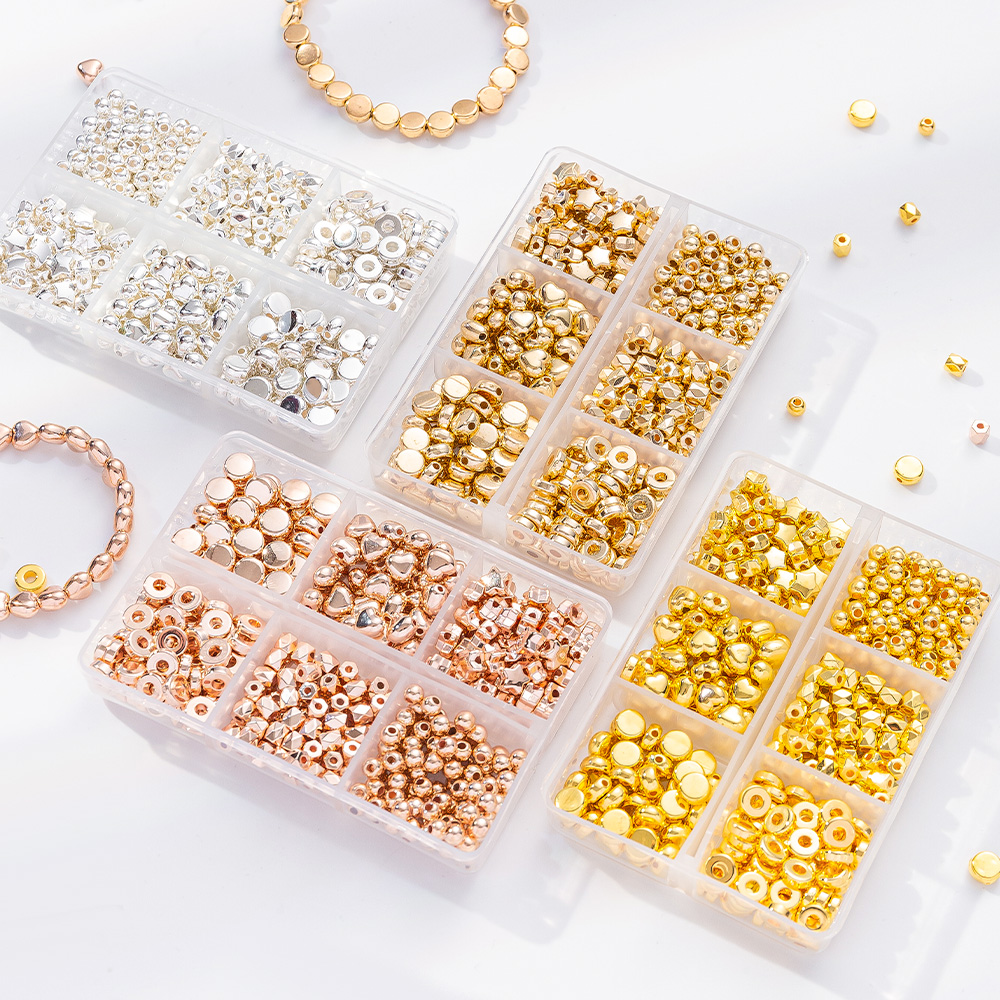 6 スタイル 4 色箱入り CCB スペーサービーズ各種ブレ - Jewelry Making Kits のレビューと価格