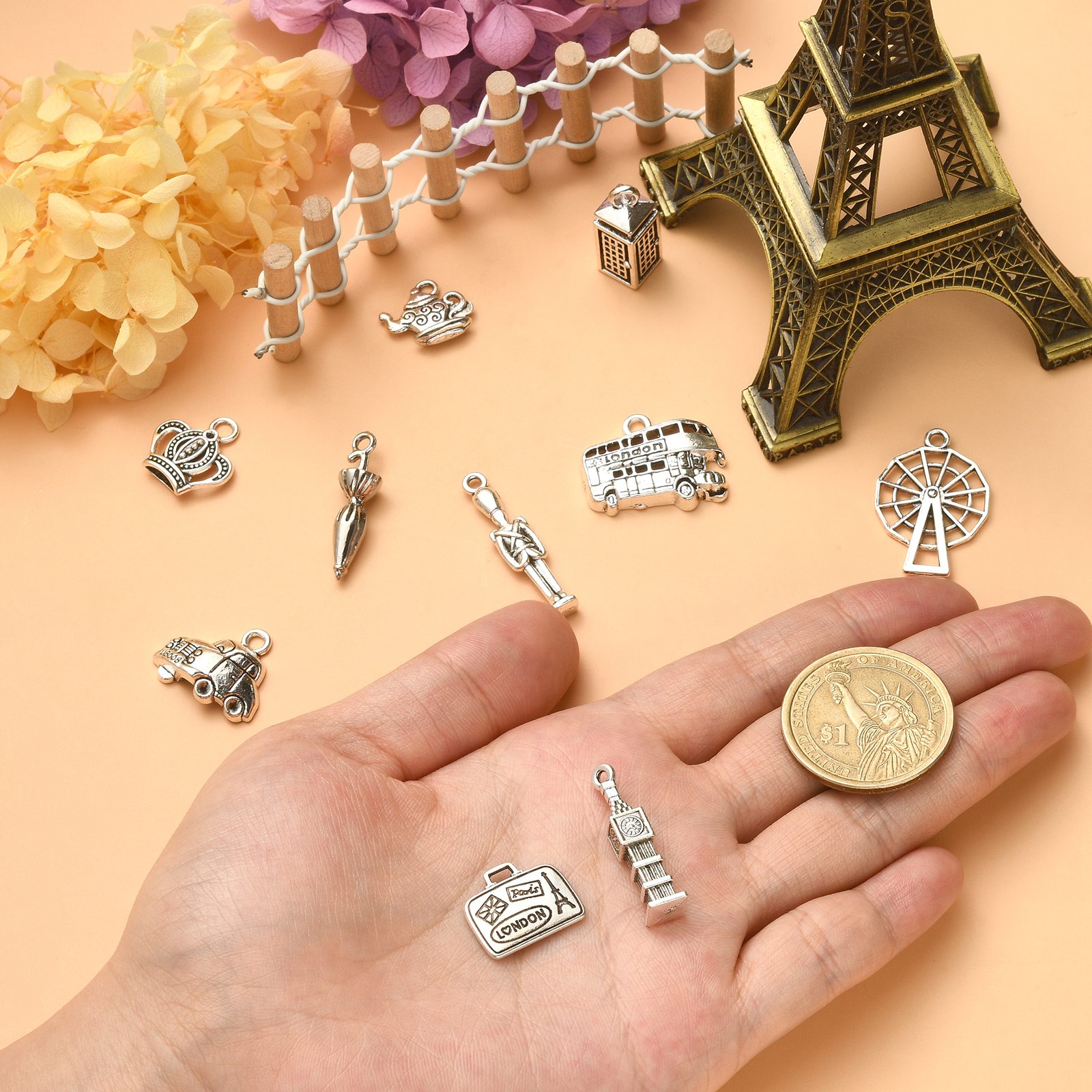 PandaHall 100個入り 10種類 ロンドンテーマチ - Jewelry Making London のレビューと価格