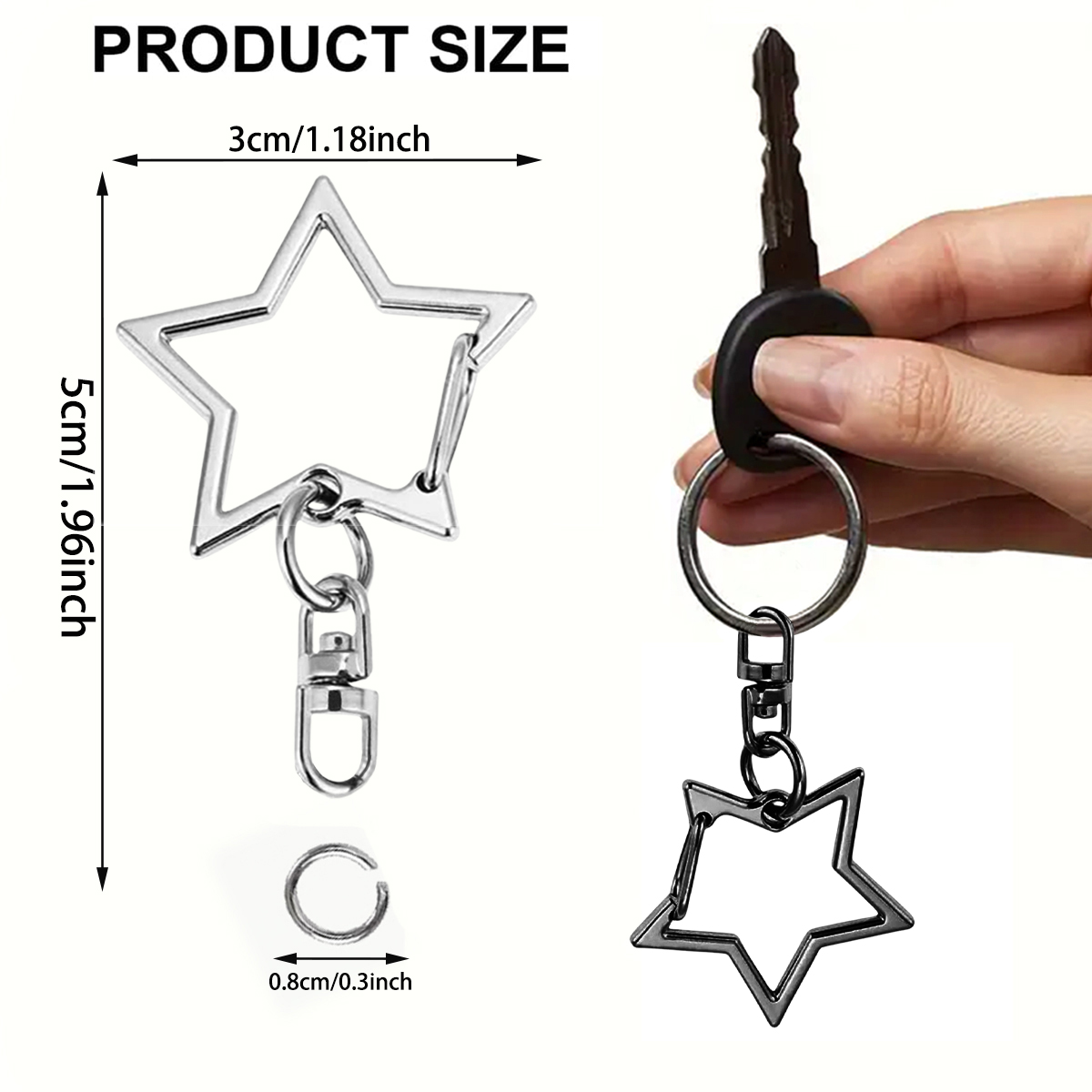 5/15/25/50セット 星型スナップキーホルダー ロブス - Jewelry Making Kits のレビューと価格
