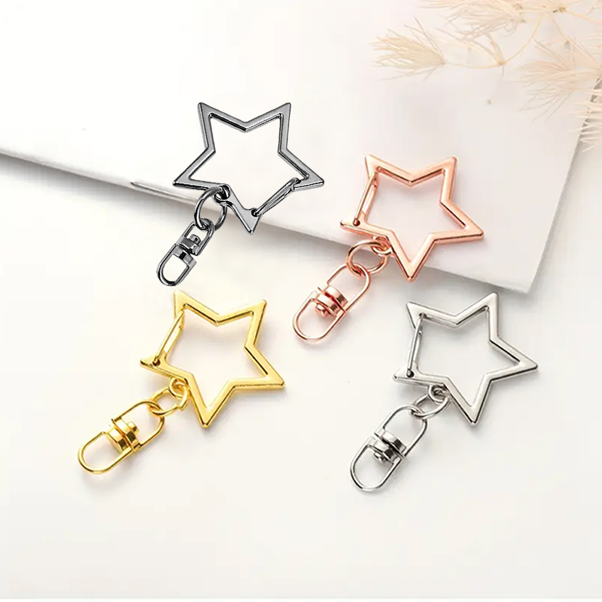 5/15/25/50セット 星型スナップキーホルダー ロブス - Jewelry Making Kits のレビューと価格