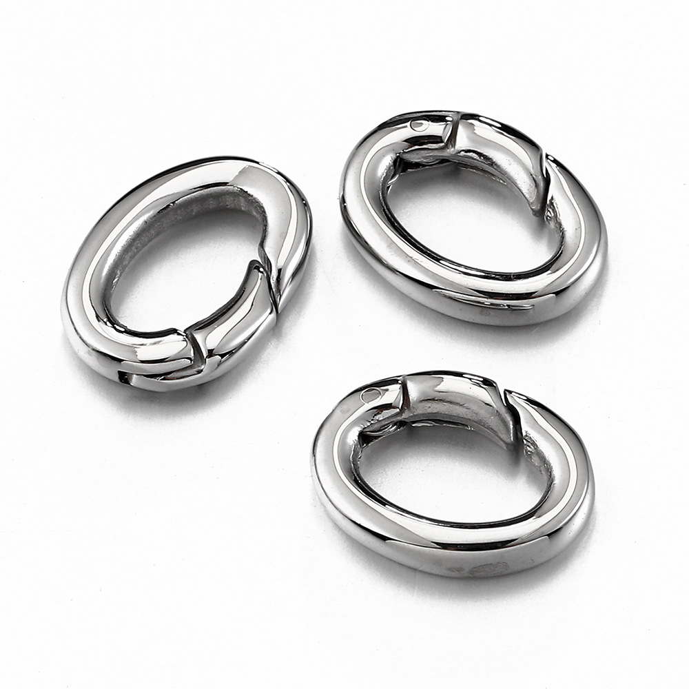 ステンレススチールクラスプ,楕円形,キーリング,ジュエリー作 - Jewelry Making Rings のレビューと価格