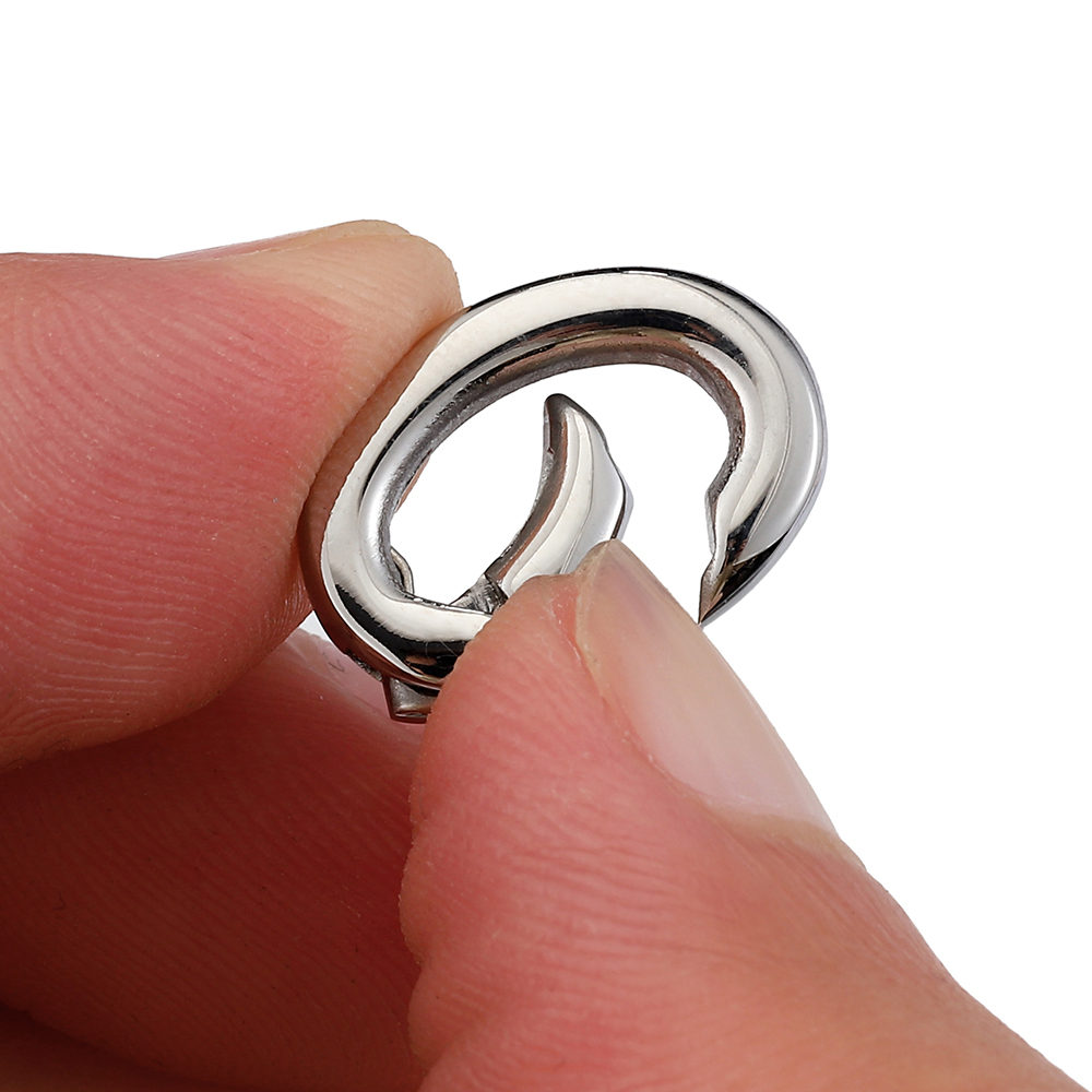 ステンレススチールクラスプ,楕円形,キーリング,ジュエリー作 - Jewelry Making Rings のレビューと価格