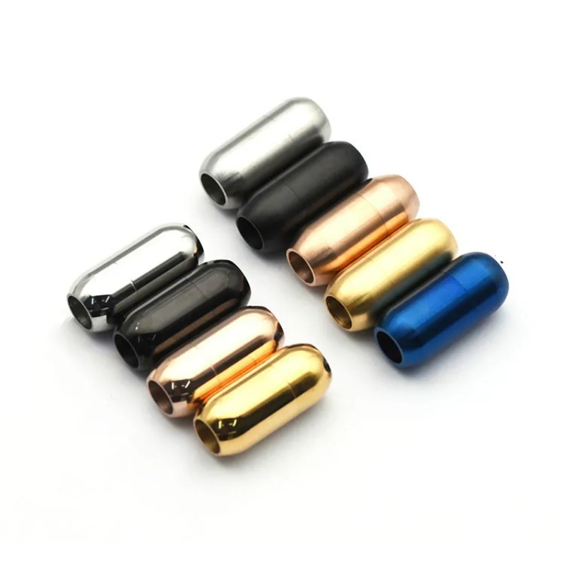 5 ピース/ロットステンレス鋼磁気クラスプエンド穴 5 ミリ - Jewelry Making Wire のレビューと価格