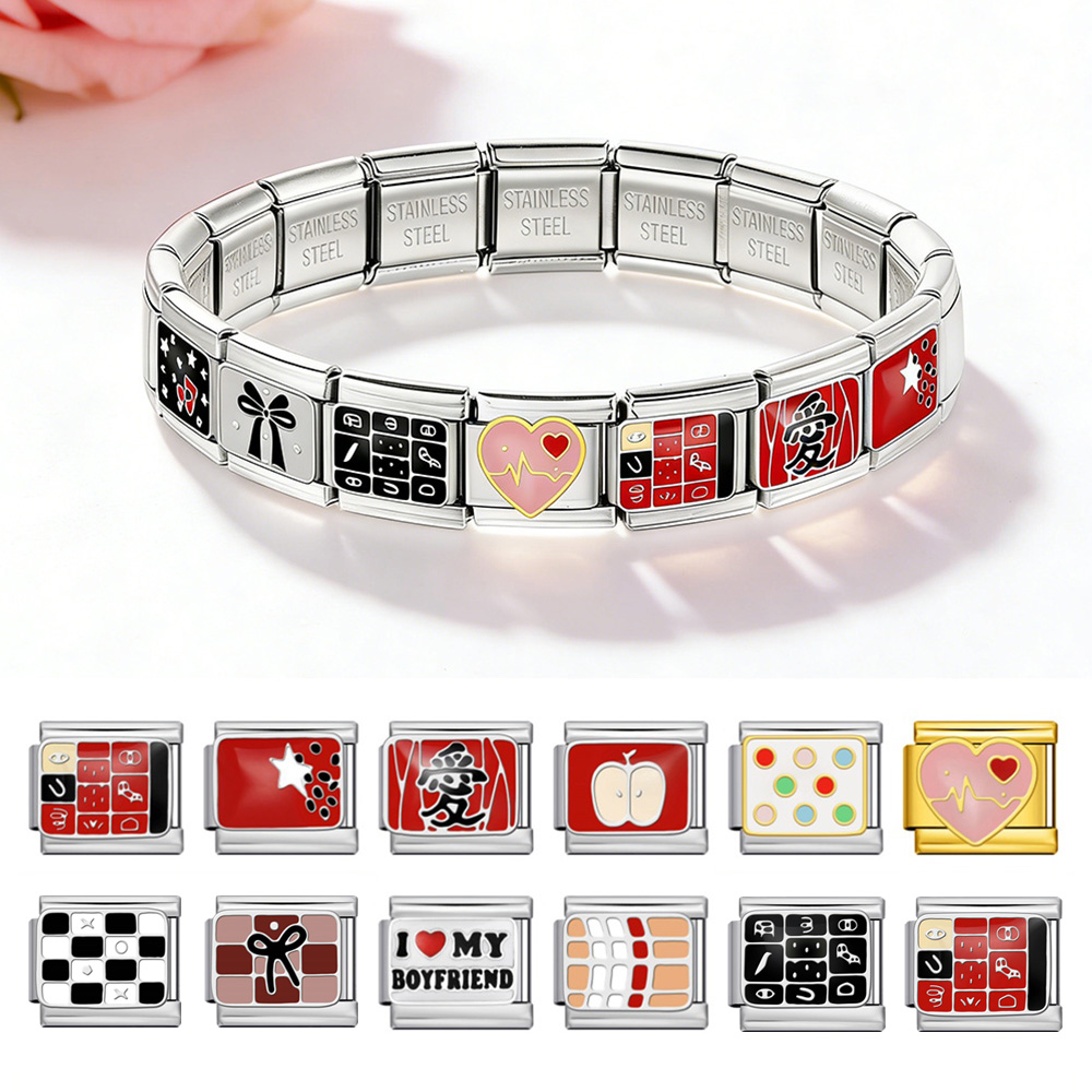 新デザイン城の鼓動歯弓イタリア製ステンレススチールチャームリ - Jewelry Making Newcastle のレビューと価格