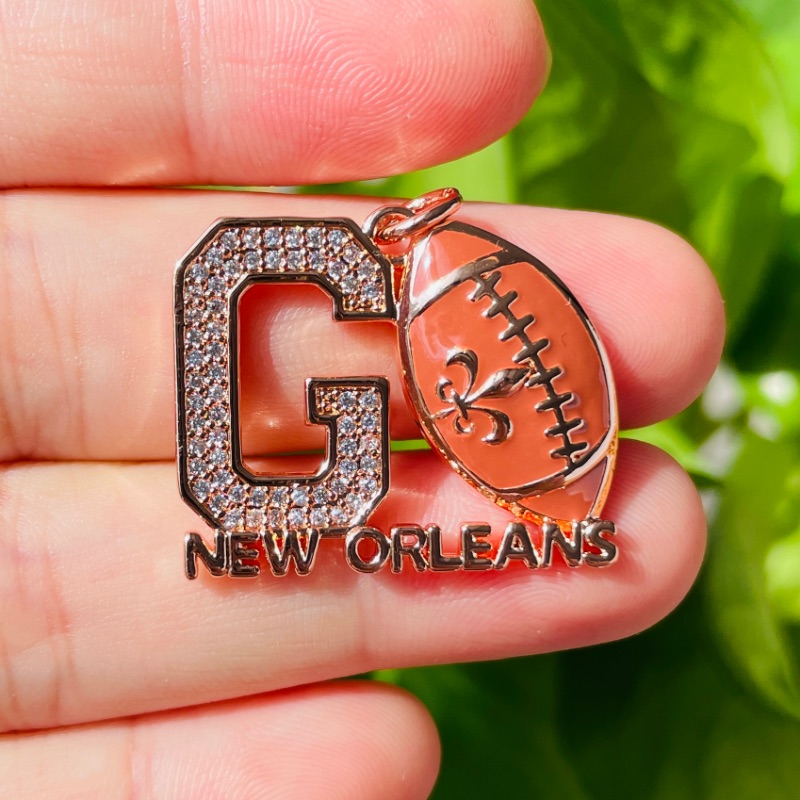 5マイクロパヴェ行くニューオーリンズワードチャームフルール  - Jewelry Making New Orleans のレビューと価格