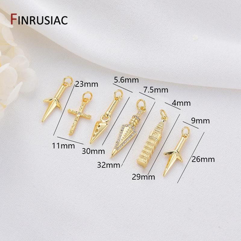 14K ゴールドメッキ真鍮クロス/ロンドン記念碑ペンダントジ - Jewelry Making London のレビューと価格