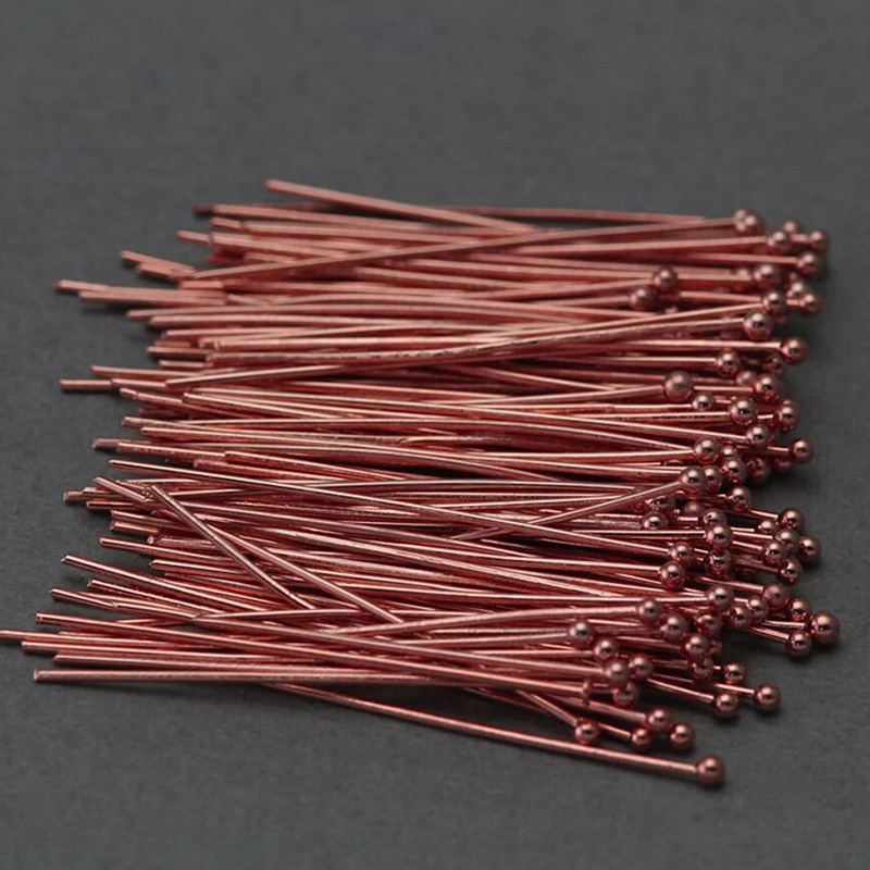 14Kローズゴールドフィルドボールヘッドピン 24ゲージワイ - Jewelry Making Wire のレビューと価格