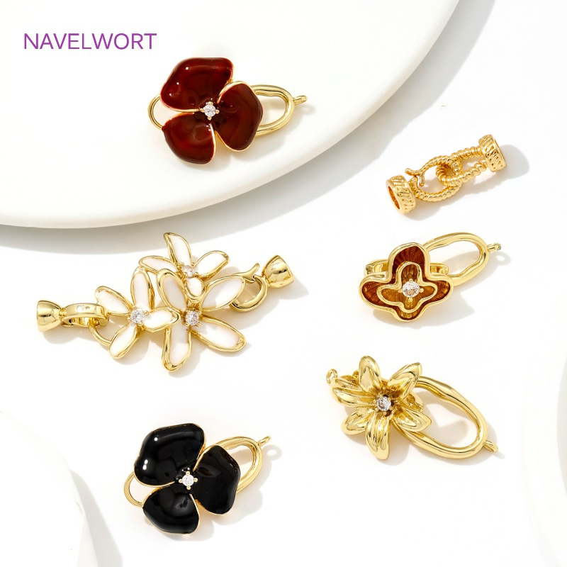 18K金メッキ真鍮ビーズクラスプ,さまざまなスタイル,コネク - Jewelry Making Items のレビューと価格