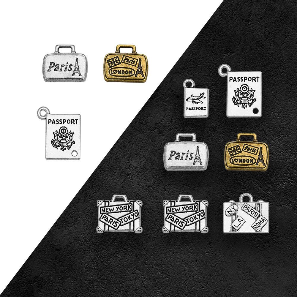 アンティーク銀メッキのパスポートケース,旅行チャーム,職人の - Jewelry Making London のレビューと価格