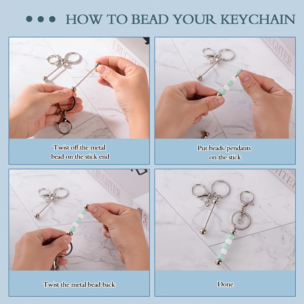 10 個 DIY ユニークなブランクビーズキーホルダー作成キ - Jewelry Making Online のレビューと価格