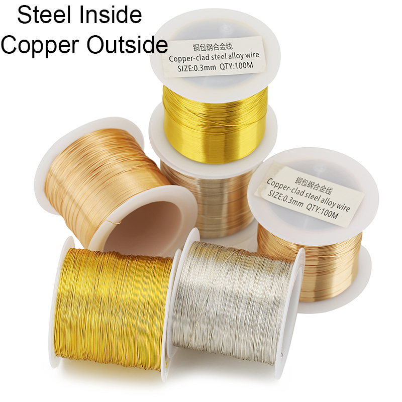 100メートル銅ステンレス鋼ブレスレットコードビーズワイヤー - Jewelry Making Thread のレビューと価格
