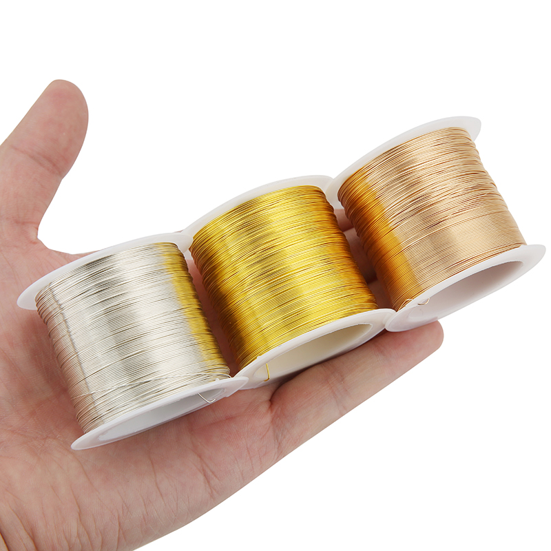 100メートル銅ステンレス鋼ブレスレットコードビーズワイヤー - Jewelry Making Thread のレビューと価格