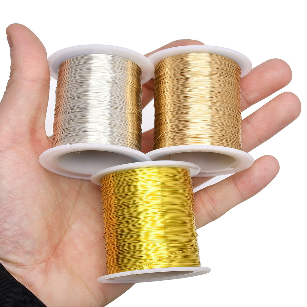 100 メートル/328 フィート色褪せない銅クラッド鋼線曲 - Jewelry Making Thread のレビューと価格