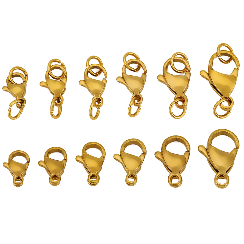 20個のステンレス製ロブスタークラスプ、ジャンプリング付きコ - Jewelry Making Items のレビューと価格