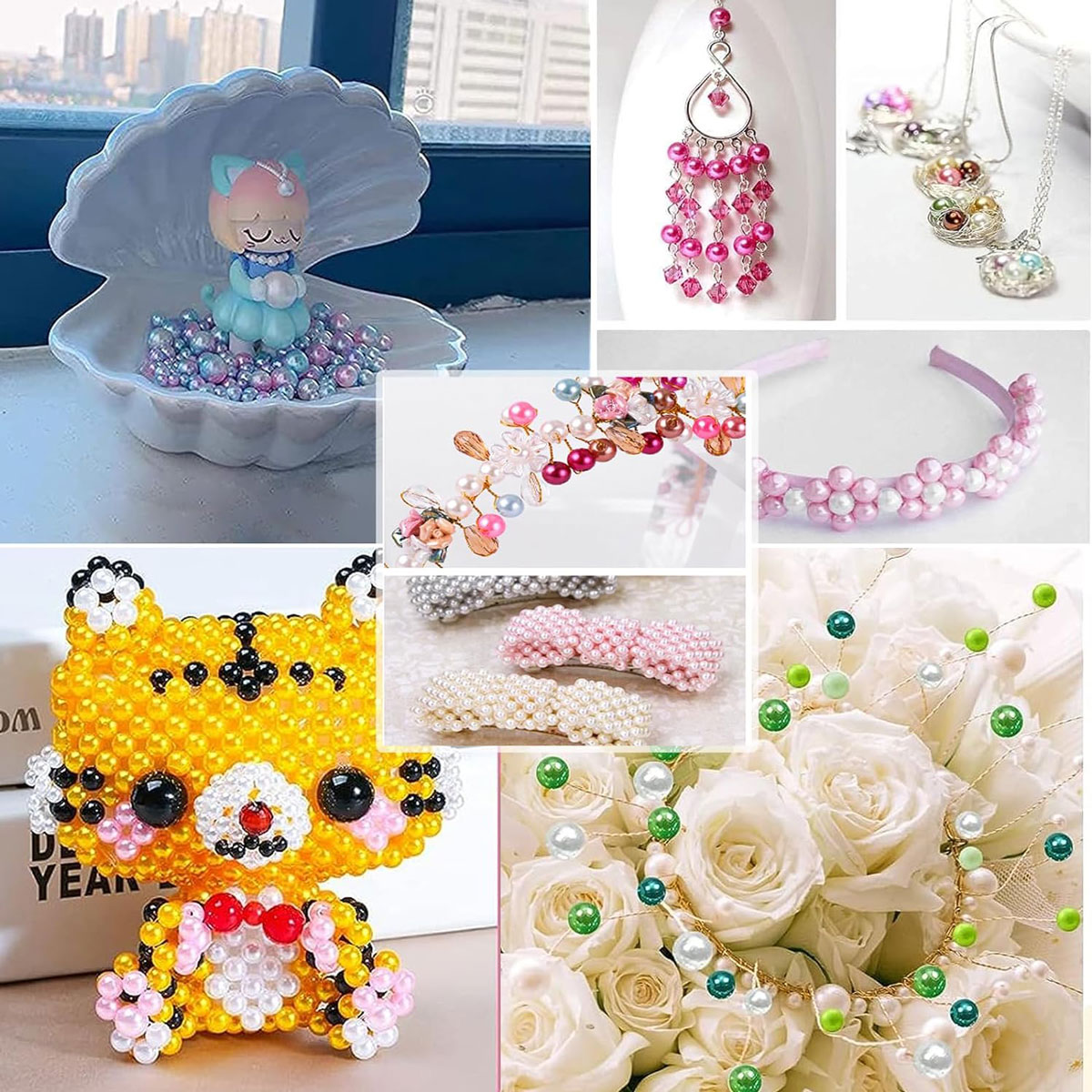 パールジュエリー作りキット,初心者向けラウンドビーズ,48コ - Jewelry Making Online のレビューと価格